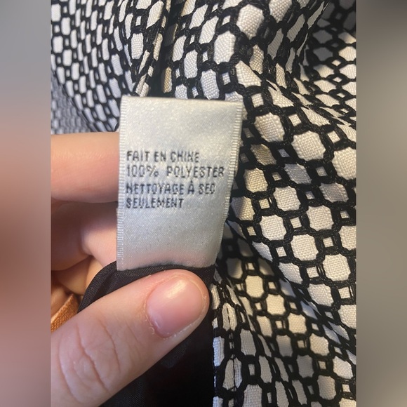 Nygard Collection Black White Geometric Blazer Jacket Size 16 Workwear - Picture 5 of 8